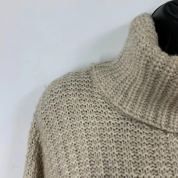 Madewell Women's Ribbed Merino Wool Alpaca Turtleneck Tunic‎ Sweater Size XL - Picture 4 of 12